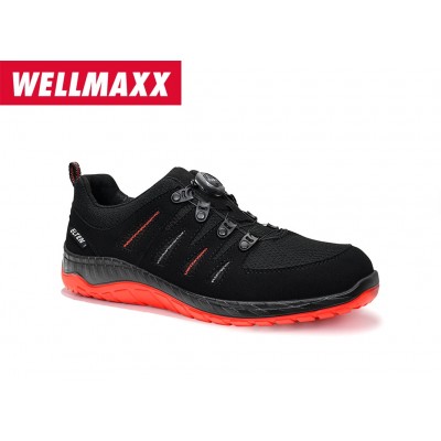 รองเท้าเซฟตี้สนีกเกอร์หัวเหล็ก BOA 729151 – MADDOX BOA® BLACK-RED LOW ESD S3